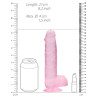 Real Rock Crystal Gode Crystal Clear 16 x 4cm Rose
